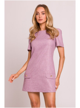 M855 A-line mini dress - marsala