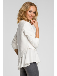 M333 Asymmetric layered blouse - ecru