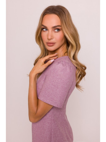 M855 A-line mini dress - marsala