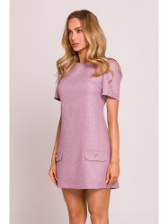 M855 A-line mini dress - marsala