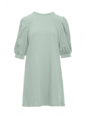 B291 A-line dress with puff sleeves - mint