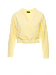 B292 Wrap front sweatshirt - lemon