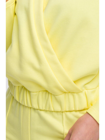 B292 Wrap front sweatshirt - lemon