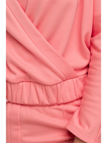 B292 Wrap front sweatshirt - coral