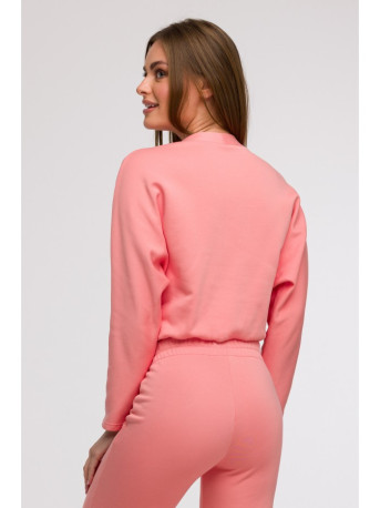 B292 Wrap front sweatshirt - coral