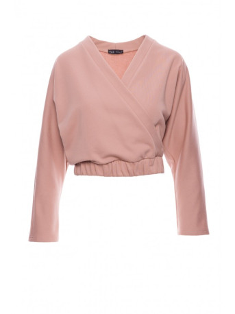 B292 Wrap front sweatshirt - mocca