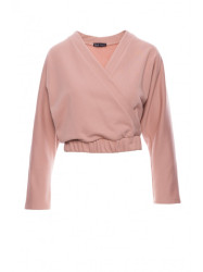 B292 Wrap front sweatshirt - mocca