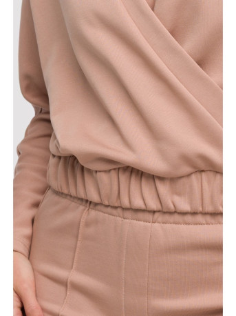 B292 Wrap front sweatshirt - mocca