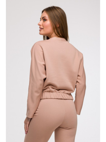 B292 Wrap front sweatshirt - mocca