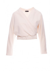 B292 Wrap front sweatshirt - vanilla