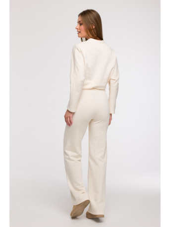 B292 Wrap front sweatshirt - vanilla