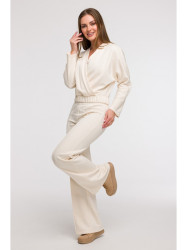 B292 Wrap front sweatshirt - vanilla