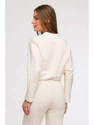 B292 Wrap front sweatshirt - vanilla