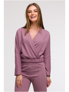 B292 Wrap front sweatshirt - heather