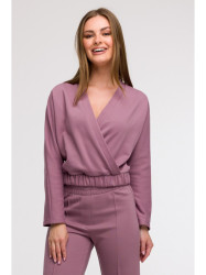 B292 Wrap front sweatshirt - heather