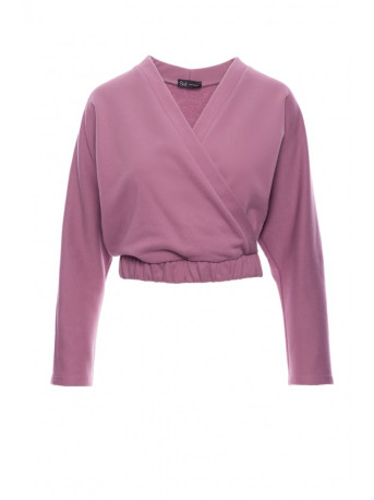 B292 Wrap front sweatshirt - heather