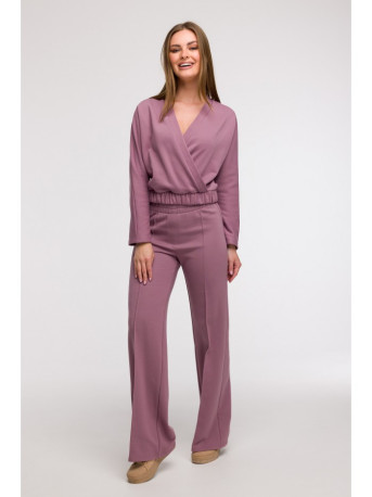 B292 Wrap front sweatshirt - heather