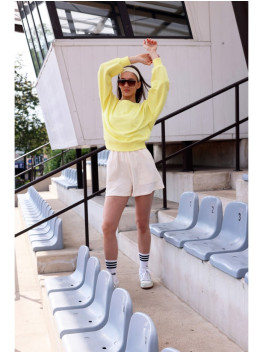 B293 Open back sweatshirt - lemon