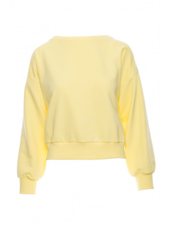 B293 Open back sweatshirt - lemon