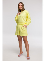 B293 Open back sweatshirt - lemon