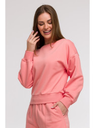 B293 Open back sweatshirt - coral