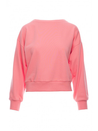 B293 Open back sweatshirt - coral