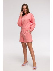 B293 Open back sweatshirt - coral