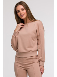 B293 Open back sweatshirt - mocca