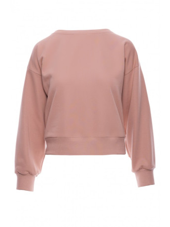 B293 Open back sweatshirt - mocca