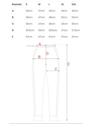 M460 Jogger trousers with striped ribbed cuffs - black