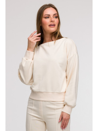 B293 Open back sweatshirt - vanilla