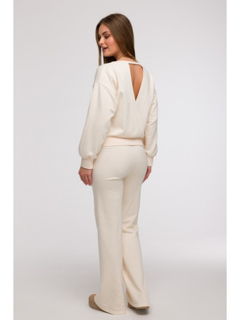 B293 Open back sweatshirt - vanilla