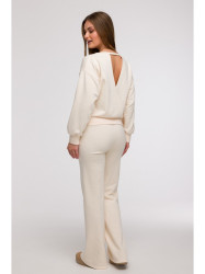 B293 Open back sweatshirt - vanilla