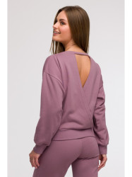 B293 Open back sweatshirt - heather