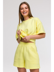 B295 Shorts with patch pockets - lemon