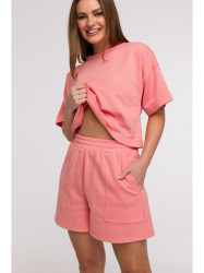 B295 Shorts with patch pockets - coral