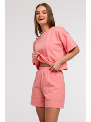 B295 Shorts with patch pockets - coral