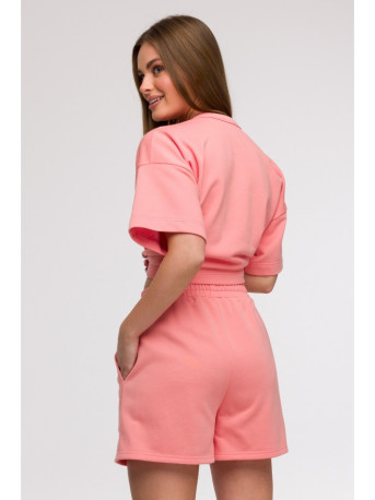 B295 Shorts with patch pockets - coral