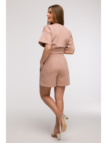 B295 Shorts with patch pockets - mocca