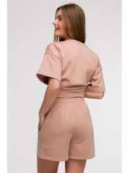 B295 Shorts with patch pockets - mocca