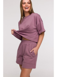 B295 Shorts with patch pockets - heather