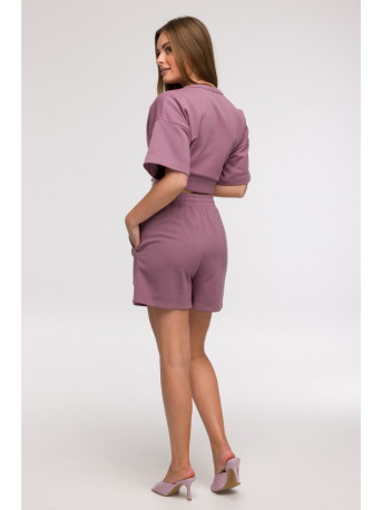 B295 Shorts with patch pockets - heather