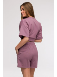 B295 Shorts with patch pockets - heather