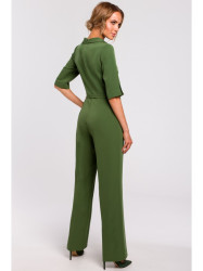 M463 Jumpsuit with a stand-up collar - green