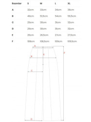 B296 Wide leg trousers with front seams - heather