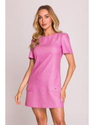 M855 A-line mini dress - fuchsia