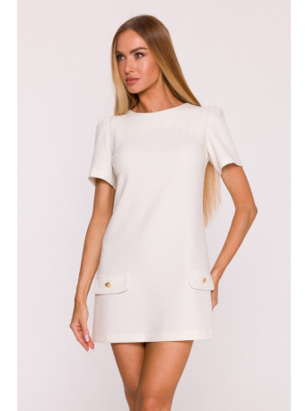 M855 A-line mini dress - cream