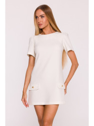 M855 A-line mini dress - cream