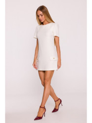 M855 A-line mini dress - cream