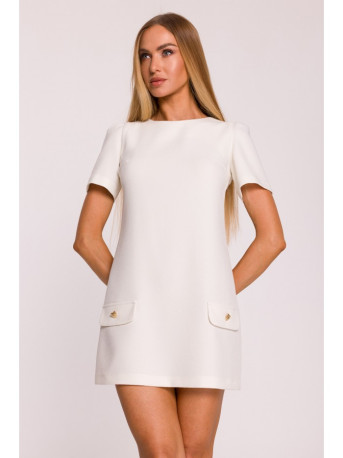 M855 A-line mini dress - cream